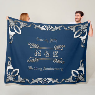 Cobertor De Velo 25o Prata clássica da capa do livro do aniversário