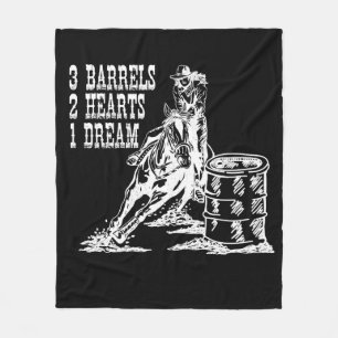 Cobertor De Velo 3 Barris 2 Corações 1 Corrida de Barrel