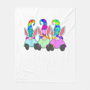 Cobertor De Velo 3 Páscoa Hippie Gnomos Tie Dye Primavera Bunny Ear