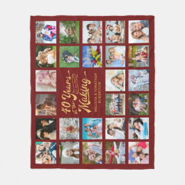 Cobertor De Velo 40 anos no aniversário da Colagem de Fotos do Faze