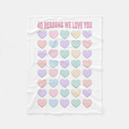 Cobertor De Velo 40 razões porque nós te amamos - presentes anivers