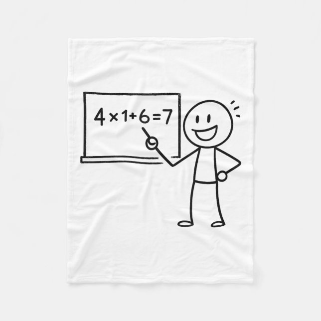Cobertor De Velo 41 67 Meme 41 67 Engraçado Professor de Matemática (Frente)