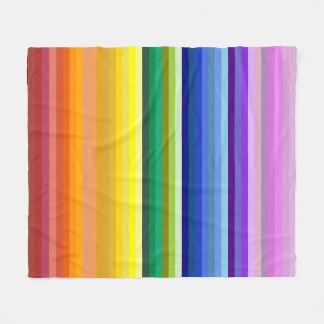 Cobertor De Velo 42 Stripes Espectro Arco-Íris (Frente (Horizontal))