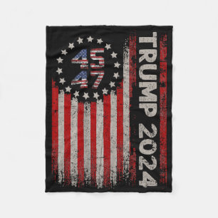 Cobertor De Velo 45 47 Trump 2024 American Flag