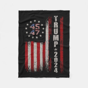 Cobertor De Velo 45 47 Trump 2024 American Flag