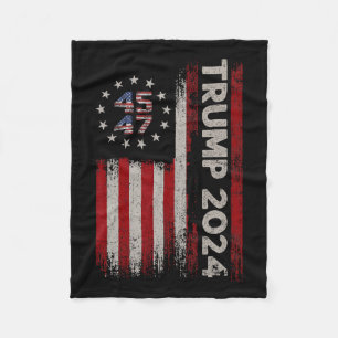 Cobertor De Velo 47 Trump 2024 Bandeira Americana (no Verso) 1 