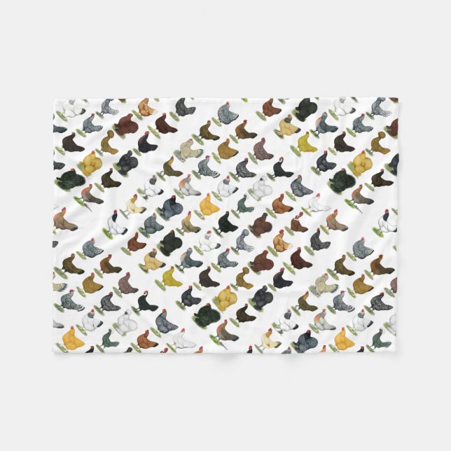 Cobertor De Velo 49 galinhas da galinha (Frente (Horizontal))