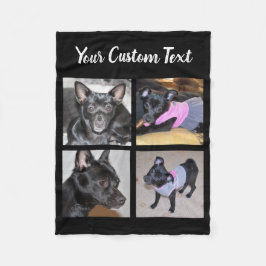 Cobertor De Velo 4 Colagem de Fotos| Cobertura Preta De Cão