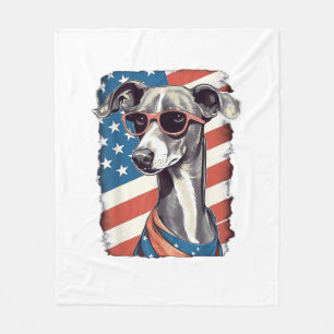Cobertor De Velo 4 De Julho, Bandeira Italiana De Greyhound Dog