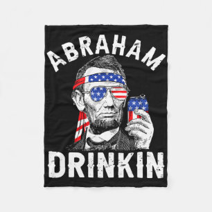 Cobertor De Velo 4 De Julho Bebendo De Abraão Merica Abe Lincoln Be