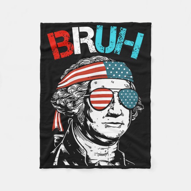 Cobertor De Velo 4 De Julho De 2024 George Washington Bruh. (Frente)