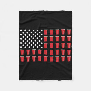 Cobertor De Velo 4 De Julho De Beer Pong American Flag Party