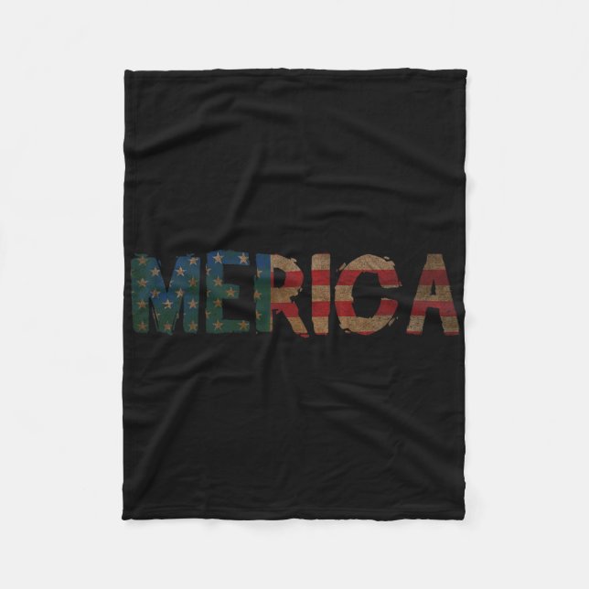 Cobertor De Velo 4 De Julho EUA Americano - Merica  (Frente)