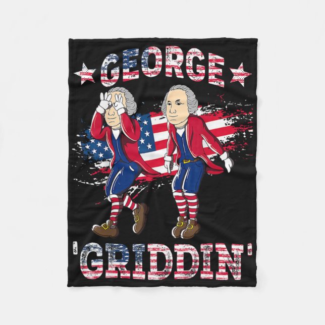 Cobertor De Velo 4 de Julho George Washington Griddy George Griddi (Frente)
