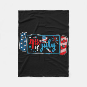 Cobertor De Velo 4 de julho Jogo de vídeo American Gamer Kids me dá