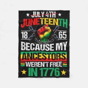 Cobertor De Velo 4 de Julho Juneteenth 1865 Porque Meus Ancestrais