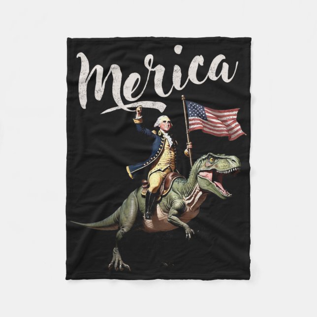 Cobertor De Velo 4 De Julho Merica George Washington Dirigindo Um D (Frente)
