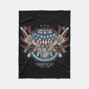 Cobertor De Velo 4 de julho Patriótico Americano Militar Veterano I