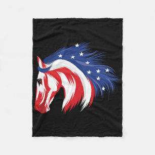 Cobertor De Velo 4 De Julho Patriótico Bandeira Americana De Cavalo