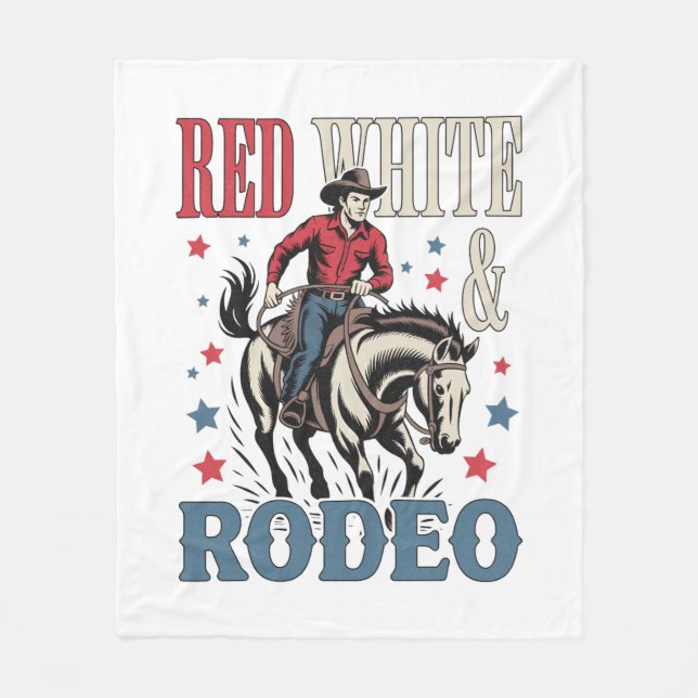 Cobertor De Velo 4 de julho Rodeo Cowboy (Frente)