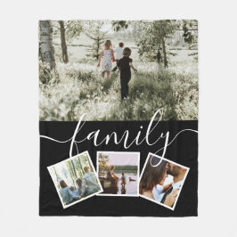 Cobertor De Velo 4 Família de Colagem de Fotografias Personalizada