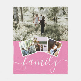 Cobertor De Velo 4 Família de Colagem de Fotografias Personalizada