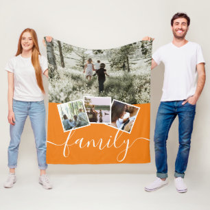 Cobertor De Velo 4 Família de Colagem de Fotografias Personalizada