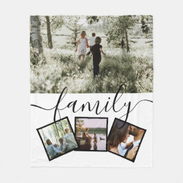 Cobertor De Velo 4 Família de Colagem de Fotografias Personalizada