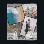 Cobertor De Velo 4 Fotos HoneyMoon<br><div class="desc">Procurando um presente para personalizar com 4 fotos e texto para escrever os lugares para sua lua de mel ou fugir? Que tal o meu legal índigo e cobertor de lavanda,  no qual eu coloquei quatro fotos para você com esta divertida formação que eles vão amar?!</div>