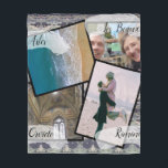 Cobertor De Velo 4 Fotos HoneyMoon<br><div class="desc">Procurando um presente para personalizar com 4 fotos e texto para escrever os lugares para sua lua de mel ou fugir? Que tal o meu legal índigo e cobertor de lavanda,  no qual eu coloquei quatro fotos para você com esta divertida formação que eles vão amar?!</div>