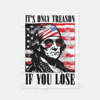 Cobertor De Velo 4th Of July George Washington Only Treason If Lose