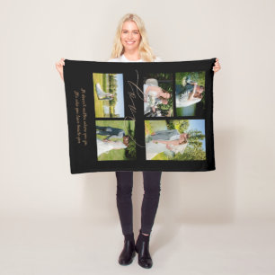 Cobertor De Velo 5 Fotografias Collage Love Script Black