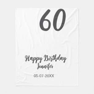 Cobertor De Velo 60º aniversário adicionar nome data ano modelo neg