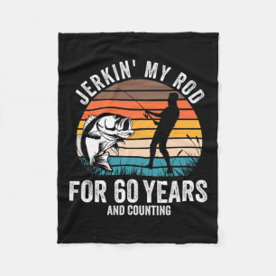 Cobertor De Velo 60.º Presente De Aniversário Para Os Pescadores