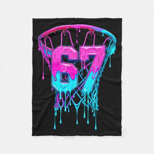 Cobertor De Velo 67 Basketball Drip Six Seven Funny  (Frente)