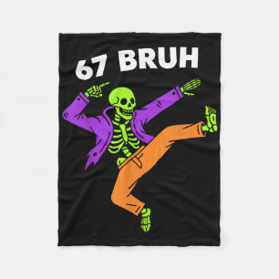 Cobertor De Velo 67 Bruh Halloween Dabbing Esqueleto Meme 6 7 Númer