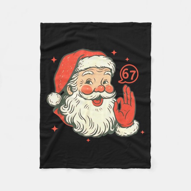 Cobertor De Velo 67 Christmas Funny Six Seven Meme Brainrot Santa C (Frente)