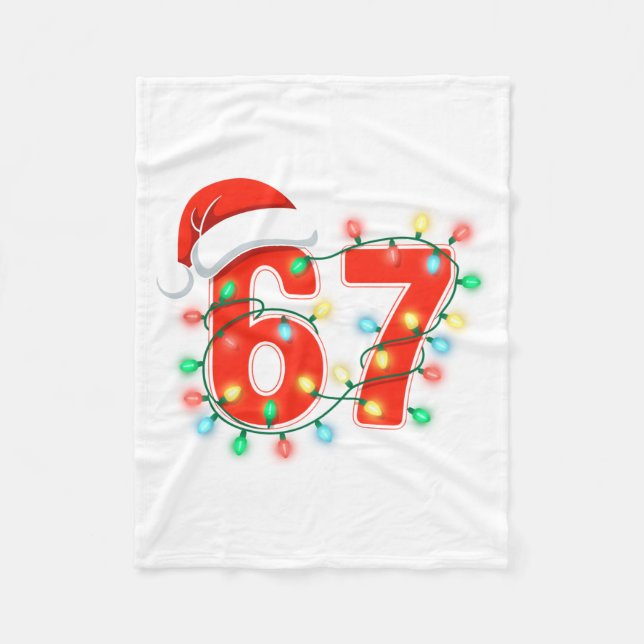 Cobertor De Velo 67 Christmas Lights Meme Saying 6 7 Costume Xmas L (Frente)