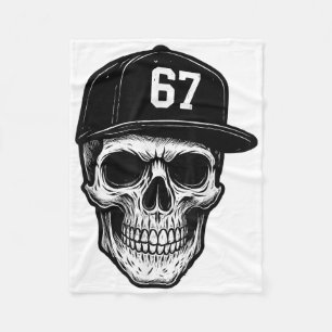 Cobertor De Velo 67 Crânio Halloween Brainrot Meme Seis Sete Crianç