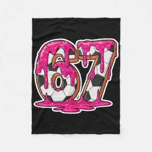 Cobertor De Velo 67 Futebol Sorvete Drip Brain Rot Meme _1