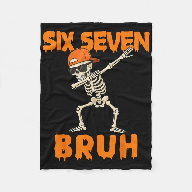 Cobertor De Velo 67 Halloween Divertido Seis Sete Meme Brainrot Abó (Frente)