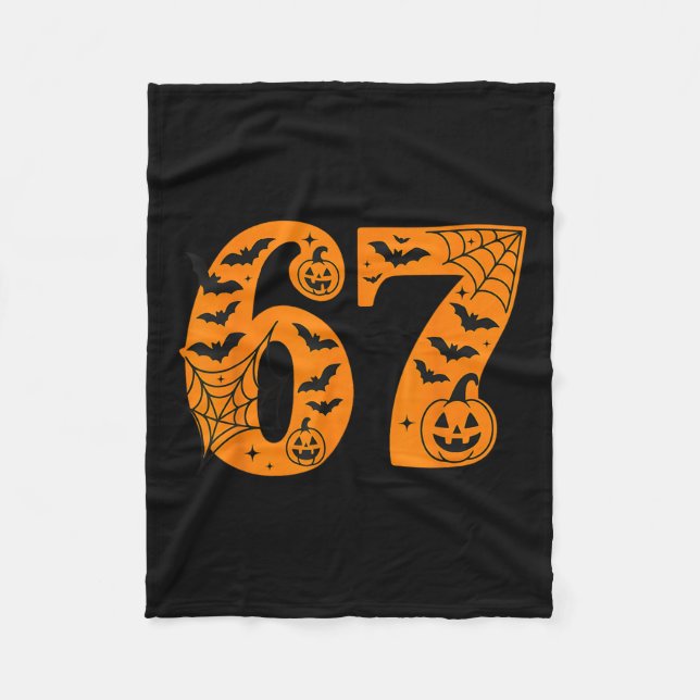 Cobertor De Velo 67 Halloween Seis Sete Brainrot Meme Meninos Crian (Frente)