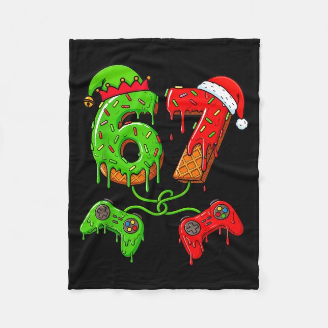 Cobertor De Velo 67 Ice Cream Drip Meme Gamer Six Seven Christmas B (Frente)