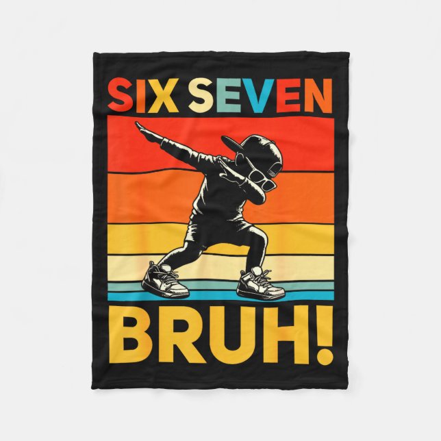 Cobertor De Velo 67 Meme 6 7 Números Dabbing Seis Sete Bruh Engraça (Frente)