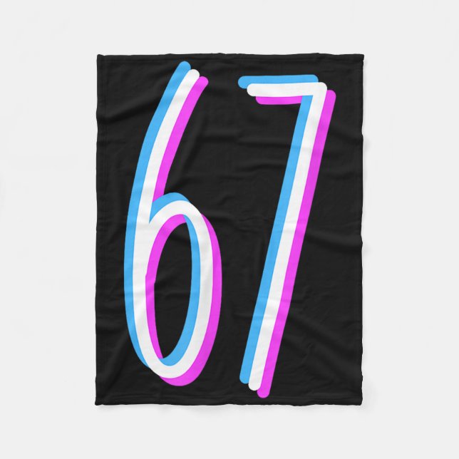 Cobertor De Velo 67 Meme 6 7 Six Seven Number Costume  (Frente)