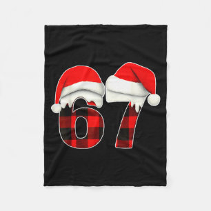 Cobertor De Velo 67 Meme Brainrot Roupa de Natal Xadrez Divertida d