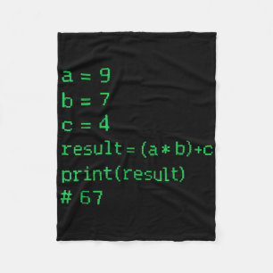 Cobertor De Velo 67 Meme Código Python Resultado Humor Geek Seis Se