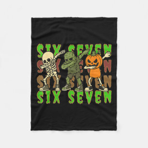 Cobertor De Velo 67 Meme de Halloween Six Seven Esqueleto Dabbing Z