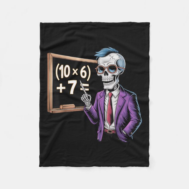 Cobertor De Velo 67 Meme de Professor de Matemática Brainrot Seis S (Frente)