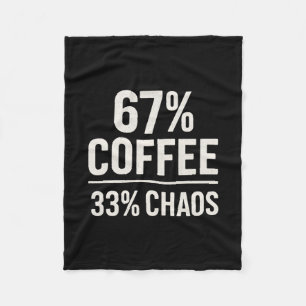 Cobertor De Velo 67 Meme Engraçado 67% Café 33% Caos Humor Design